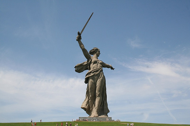 Mother Russia Statue